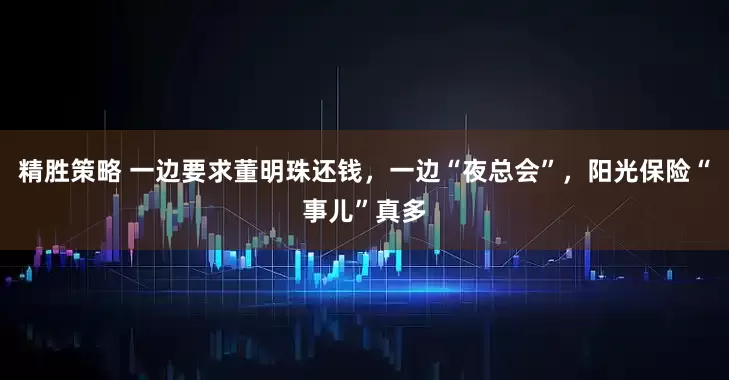 精胜策略 一边要求董明珠还钱，一边“夜总会”，阳光保险“事儿”真多